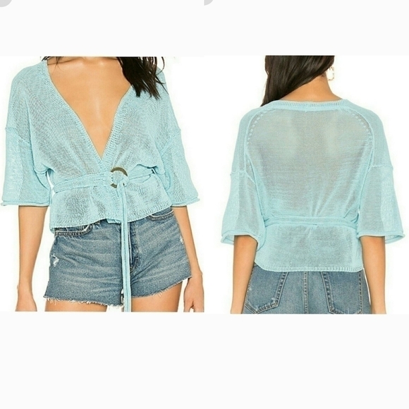 NEW Free People Oh Hello Cardi Clear Day - Picture 3 of 12